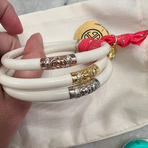 BudhaGirl Bangle Bracelets White - Large